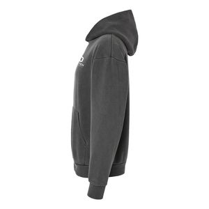 Men Pigment Black Heavyweight Pullover Hoodie, Premium <b>Thick</b> <b>Fleece</b> Sweatshirt, Casual Oversized Hooded Top for Winter Comfort - Product Image 4