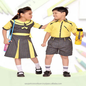 Conjunto de Uniforme Escolar Primario para Niños, Conjunto de Verano de Dos Piezas, Manga Corta, Unisex, Poliéster/Algodón - Product Image 5
