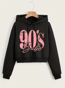 Sudadera Corta Estilo Gótico Y2K de los 90, para Otoño e Invierno, con Bordado 3D, Estilo Casual - Product Image 6