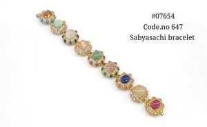 Bracelet en zircon cubique coloré, ton or, ovale, pierres précieuses multicolores, bijoux pour femmes, pour mariage et fêtes. - Product Image 5