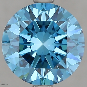 Diamant rond brillant de 5 carats, de couleur bleu vif fantaisie, cultivé en laboratoire, clarté VS, certifié IGI, diamant non monté pour la fabrication de bijoux - Product Image 1