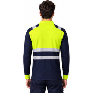 Custom Logo Security Work <b>Polo</b> T-<b>shirt</b> EN ISO 20471 Ansi Class <b>3</b> High Visibility Reflective Safety <b>Shirt</b> - Product Image 3