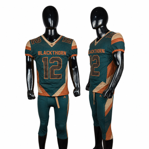 Conjuntos de Uniformes de Fútbol Americano Personalizados, Jersey Sublimado, Uniforme Ajustado para Hombre, 100% Poliéster/Spandex, Números en Twill - Product Image 4
