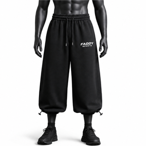 Pantalones Deportivos Anchos Personalizados para Hombre, Pantalones Jogger 3/4, Corte Holgado, Estilo Urbano, Hip Hop, Casual, para Entrenamiento Deportivo - Product Image 1