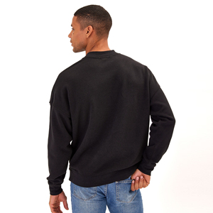 Sweat-shirt décontracté urbain pour homme, coupe oversize, 100 % coton molletonné, ample et respirant, idéal pour l'hiver, personnalisable OEM - Product Image 3