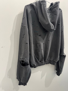 Sudadera con Capucha para Hombre, con Logotipo Personalizado Bordado, 100% Algodón, Lavado Vintage, Estilo Desgastado, Lavado Ácido - Product Image 4