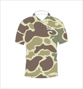 Polo camouflage tons terreux à manches courtes, vêtement d'extérieur robuste - Product Image 4