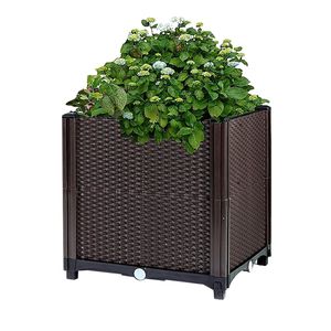 Fioriera Rettangolare Rialzata con Sistema di Auto-Irrigazione, Elegante Vaso Elevato per Patio, Balcone, Fiori e Piante - Product Image 2