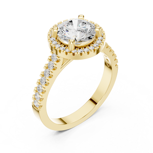 Anillo llamativo de racimo de cristal URBAN SPARKLE 10K para eventos - Product Image 4