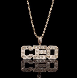 Colgante de Letra Personalizada con Nombre y Número, Estilo Hip Hop, con Incrustaciones de Diamantes Finos y Moissanita Certificada IGI, Engaste de Garra, de Lujo, con Detalles Brillantes - Product Image 1