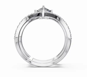 Anillo de Diamantes de 9kt, 14kt, 18kt en Oro Amarillo, Rosa y Blanco, Joyería Fina de Diseño, Anillo Elegante para Mujer, Regalo de Compromiso Hecho a Mano - Product Image 4