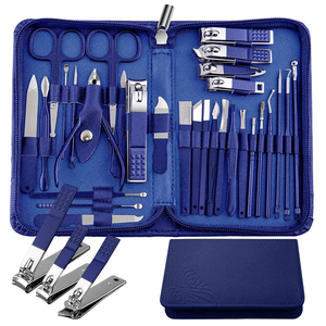 Two Tone Beauty Steel Nail Clippers Manicure <b>Set</b> Razor <b>Pedicure</b> Tools Kit for Thick Nails & Cuticle Remover Toenail Durable - Product Image 6