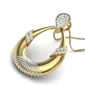 Solitaire Necklace Natural Pure Diamond High Grade VS Brilliant Cut G Color IGI Certified Trendy Pendant Yellow <b>Gold</b> Polo <b>Chain</b> - Product Image 4