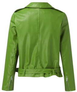 Veste en cuir véritable pour femme, élégante, en cuir d'agneau véritable, manches longues - Product Image 6