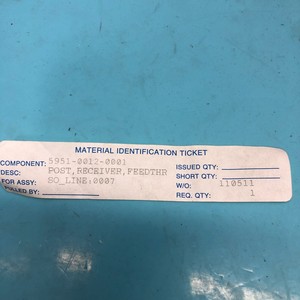 AXCELIS 5951-0012-0001 POST, RECEIVER, FEEDTHR - Equipo y Piezas de Semiconductores de Confianza de Marca Global - Product Image 5