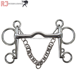Produits équestres Riaz Jamal Nouveaux Mors de cheval PELHAM MULLEN en acier inoxydable pour chevaux à mors cassés - Product Image 6