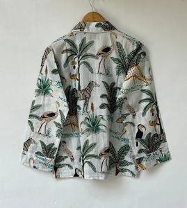 Conjunto de Pijama de Mujer Naaz Textile con Estampado de Rayas de Tigre, Ropa de Dormir Informal de Verano, Suave y Transpirable, de Algodón - Product Image 1