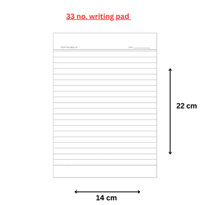 Bloc de Notas Hawamahal, 60 Hojas, 60 Gsm (22 x 14 cm), con Cubierta de 250 Gsm y Tapa Dura, 60 Hojas Rayadas (Blanco) - Product Image 4