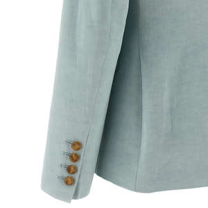 Blazer croisé personnalisé pour femme, col cranté, manches longues, veste de costume pour femme, logo personnalisé, tenue de bureau professionnelle - Product Image 5