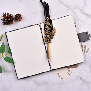 Cute Radha Krishna <b>A5</b> Handcrafted Lock <b>Notebook</b> 100 Pages | Floral Art Spiritual Diary Premium Vintage Devotional Journal Gift - Product Image 3