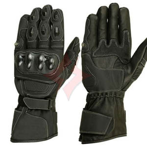 Gants de moto sportifs en cuir de haute qualité et tissu respirant, design confortable pour la conduite en extérieur, équipement de moto tendance - Product Image 1