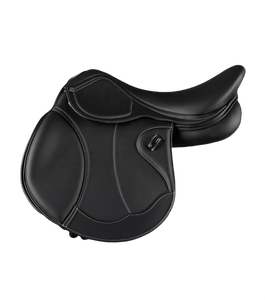 Silla de Montar Inglesa Ligera, Cómoda y Duradera para Doma Clásica, de Gamuza Sintética y Piel Sintética, con Estructura de Madera y Detalles de Latón Niquelado Personalizados - Product Image 1
