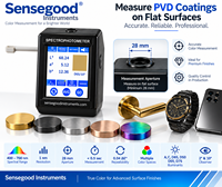 Spectrophotomètre de couleur, colorimètre, spectromètre pour la mesure de la valeur DeltaE de correspondance des couleurs des revêtements PVD, portable et manuel