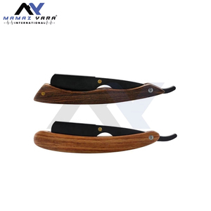 Wholesale Walnut Wood Handle <b>Swing</b> Lock Barber Straight Razor Genuine Natural Wood Grip Stainless Steel Blade for Men Manual Sha - Product Image 2