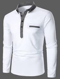 Polo de Manga Larga para Hombre con Logotipo Personalizado, Jacquard, Patrón Geométrico Texturizado, Corte Ajustado, Estilo Casual de Negocios, Tejido de Punto, OEM - Product Image 2