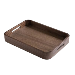 ถาดไม้ตกแต่งแบบใช้แล้วทิ้งสำหรับเสิร์ฟชา ผลไม้ ผัก ขนมปัง เค้ก ของใช้บนโต๊ะอาหาร แกะสลักลาย เหมาะสำหรับเป็นของขวัญ - Product Image 1