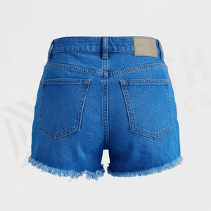 Shorts en jean premium pour femme, taille haute, en coton, style estival décontracté, streetwear, couleur personnalisable, tenues chics - Product Image 2