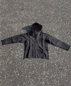 Nuevo diseño: Conjunto deportivo con pantalones acampanados y chaqueta con cremallera, reflectante, 100% nailon, impermeable, cortavientos, para hombre. - Product Image 2