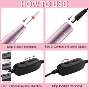 Máquina de Manicura USB de Alta Velocidad (30000 RPM) para Uñas Acrílicas, Gel, Pulido, Suavizado de Callosidades, Esencial para Salón de Belleza - Product Image 4