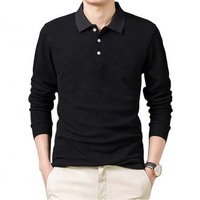 T-shirt en coton tricoté à manches longues brodé extensible et oversize pour homme, style streetwear, avec logo personnalisé, vente en gros OEM ODM
