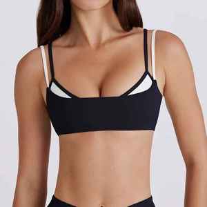 Yoga Set Gym Clothes Sportswear Fitness Suits Women Workout Bra Yoga Set <b>Crop</b> <b>Top</b> Long Sleeve Sports Suits Yoga Set - Product Image 3