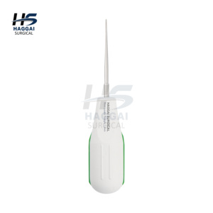 เครื่องมือถอนรากฟัน HAGGAI SURGICAL INTERNATIONAL แบบตรง ขนาด 1.2 มม. ใบมีดละเอียดพิเศษ ด้ามจับซิลิโคนสีขาว ผลิตจากสแตนเลสสตีล สำหรับงานทันตกรรม - Product Image 3