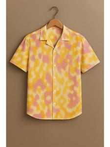 Camisas de Lycra con Estampado para Hombre, Manga Corta, Estilo Casual con Botones, para Colecciones de Ropa de Verano, Estilo Diario, Venta al Por Mayor - Product Image 1
