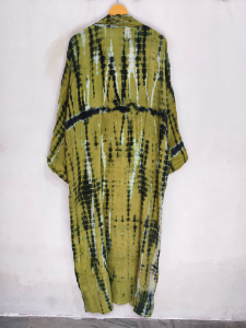 Robe longue kimono en soie Bridel, patchwork, pour couvrir le bikini, vêtement de nuit, kimono en sari indien vintage recyclé fait main - Product Image 2