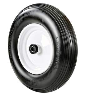 Steel Material Garden <b>Wagon</b> Wheels Vietnam Made PU Wheel 4.8 4.00 8 Flat Free Lawn Yard <b>Cart</b> Replacement Wheelbarrow Tire Set - Product Image 4