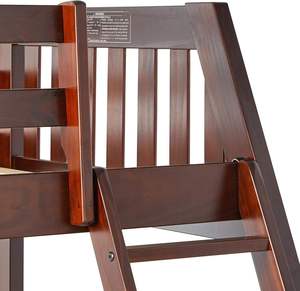 Lit superposé double en bois de pin massif TNT, design traditionnel, construction durable, options multicolores, assemblage requis - lattes en option - Product Image 4