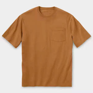 Camiseta de Punto con Cuello Redondo para Hombre, Diseño Elegante, Nuevo y Más Vendido, Patrón Sólido, Alta Calidad, Personalizable, Poliéster/Algodón - Product Image 1