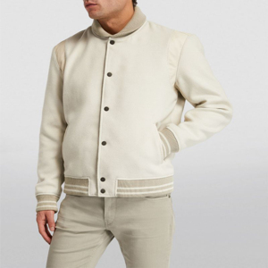 Chaqueta Varsity para Hombre, Chaqueta Letterman Personalizada, Cuerpo de Lana, Mangas de Cuero, Chaqueta de Moda, Estilo Universitario, Ropa Exterior de Béisbol - Product Image 4