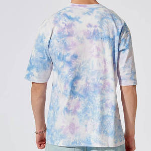 Camiseta de Hombre con Estampado Tie Dye, Manga Corta, Algodón, Estilo Casual Urbano, Corte Regular, Ropa de Verano - Product Image 2