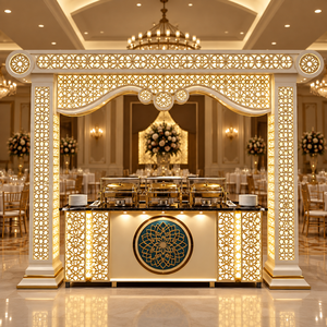 Zyveranta ImperialGild Grand comptoir de buffet de mariage de luxe illuminé - Product Image 3
