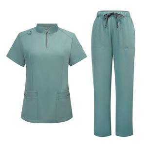 Collar Zipper Medical Scrubs <b>Set</b> for <b>Doctors</b> and Nurses Surgical Uniform Hand Washing Suit Zipper Collar Medical Uniform <b>Doctor</b> - Product Image 5