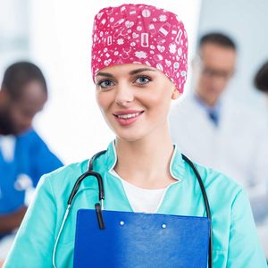High Quality Adjustable Custom Private Label Cotton <b>Scrub</b> Hat Customized Logo Quick Dry Breathable Unisex <b>Scrub</b> Hat for Hospital - Product Image 5