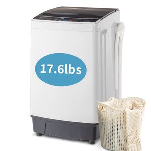Lavatrice portatile compatta a carico superiore 10 programmi 8 selezioni di livello dell'acqua 17.8 Lbs di capacità lavatrice completamente automatica LED - Product Image 1