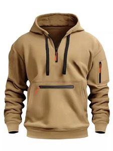 Sudaderas con Capucha y Cremallera para Hombre, con Logotipo Personalizado, 100% Algodón, Forro Ecológico, para Deportes de Invierno, Casuales - Product Image 3