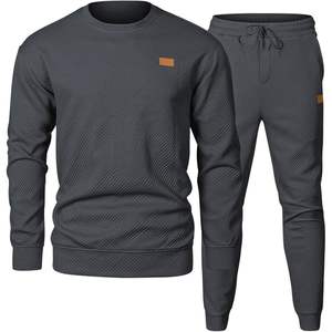 2025 hommes 2 pièces tricot Jacquard pull sweat et Joggers ensembles de pantalons de survêtement avec poches tenues confortables pour un usage quotidien - Product Image 3
