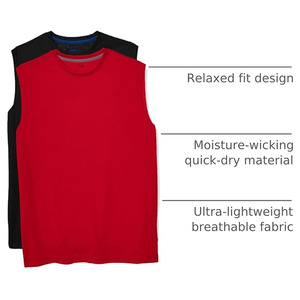 Débardeurs Musculation Homme Personnalisables en Gros – Sans Manches, Respirants, Polyester/Coton, Col Rond, pour Gym, Entraînement, Fitness, Musculation - Product Image 3